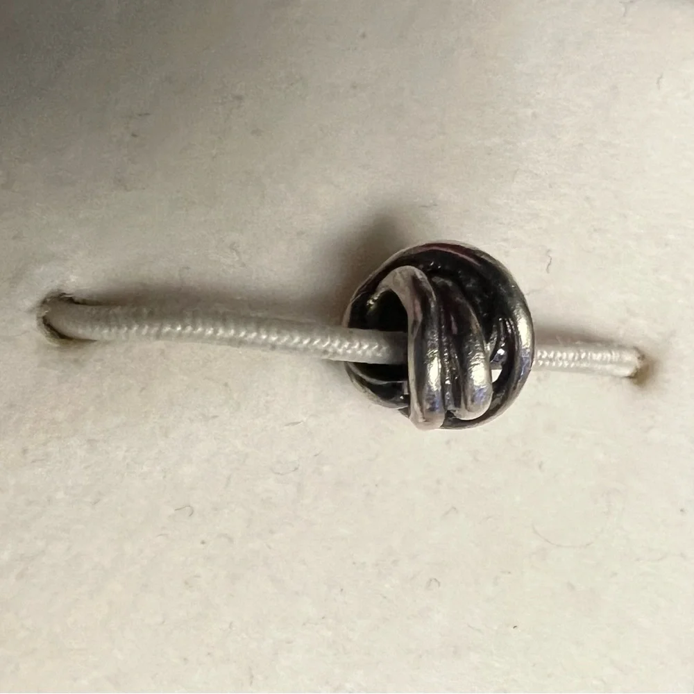 Trollbeads Sterling Silver .925 Lucky Knot Spiral Bead Charm EUC LAA #248